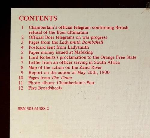 THE ANGLO BOER WAR - COLLECTION OF CONTEMPORARY DOCUMENTS - JACKDAW SERIES NO. 68