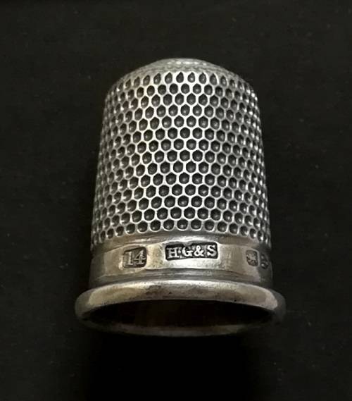 STERLING SILVER CHESTER 1891 THIMBLE SIZE 14