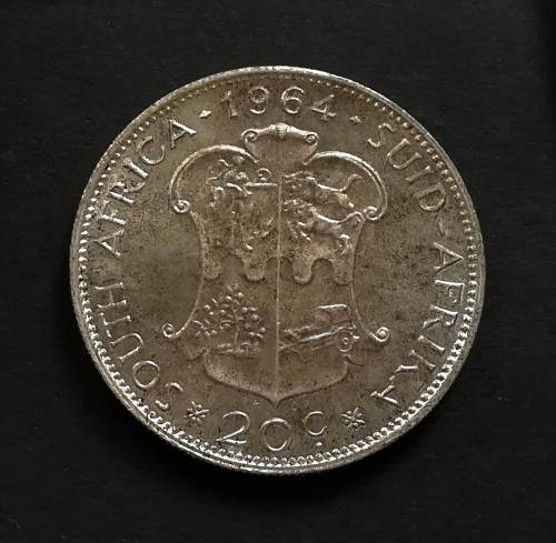 REPUBLIC 1964 SILVER 20 CENTS **EXCELLENT**