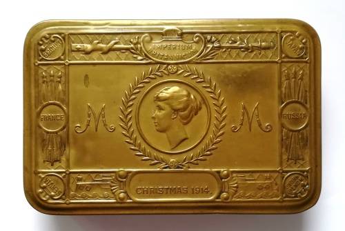 WW1 1914 CHRISTMAS BRASS GIFT BOX/TIN