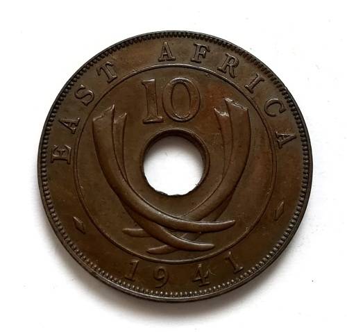 BRITISH EAST AFRICA 1941 10 CENTS