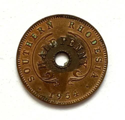 SOUTHERN RHODESIA 1954 HALF PENNY