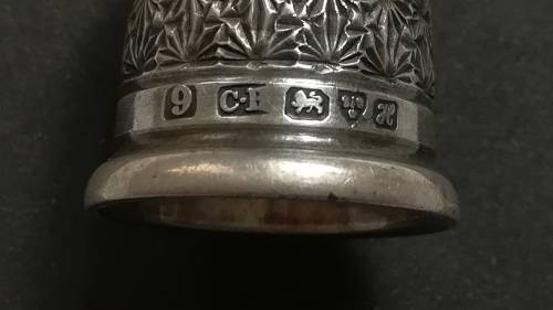 STERLING SILVER CHESTER 1909 THIMBLE SIZE 9