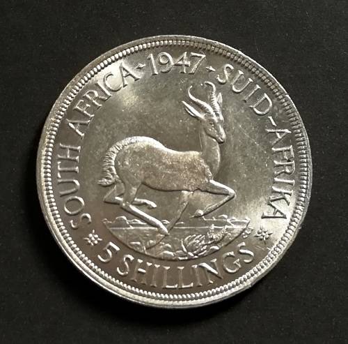 UNION 1947 5 SHILLINGS **EXCELLENT**