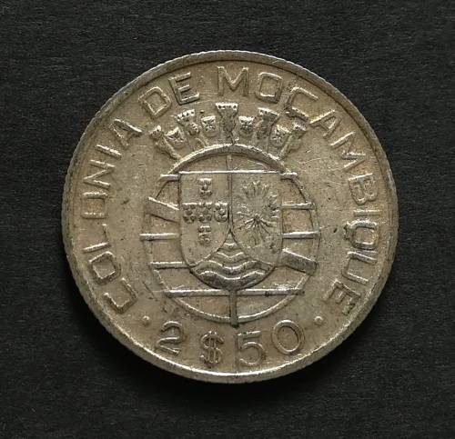 MOZAMBIQUE SILVER 1950 2.5 ESCUDOS