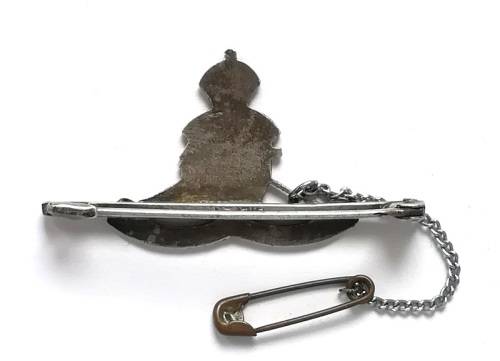 STERLING SILVER ROYAL ARTILLERY SOUTH AFRICA SWEETHEART BROOCH 25X50MM
