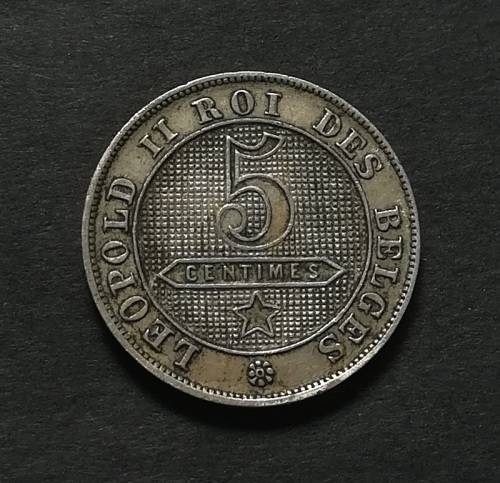 BELGIUM 1895 5 CENTIMES