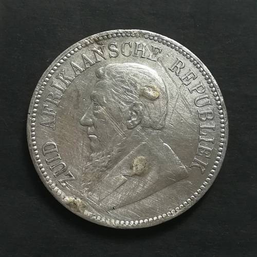 ZAR 1892 DS 5 SHILLINGS **EX-MOUNT**