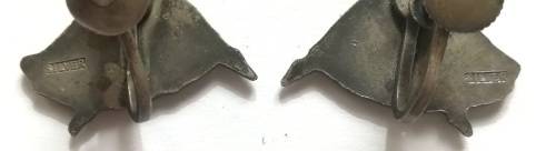 STERLING SILVER EARRINGS *BALLERINA** 20X20MM 6.5G