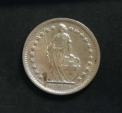 SWITZERLAND 1967B SILVER HALF FRANC