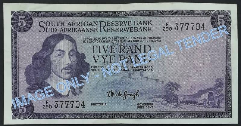 TW DE JONGH 5 RAND 3RD ISSUE
