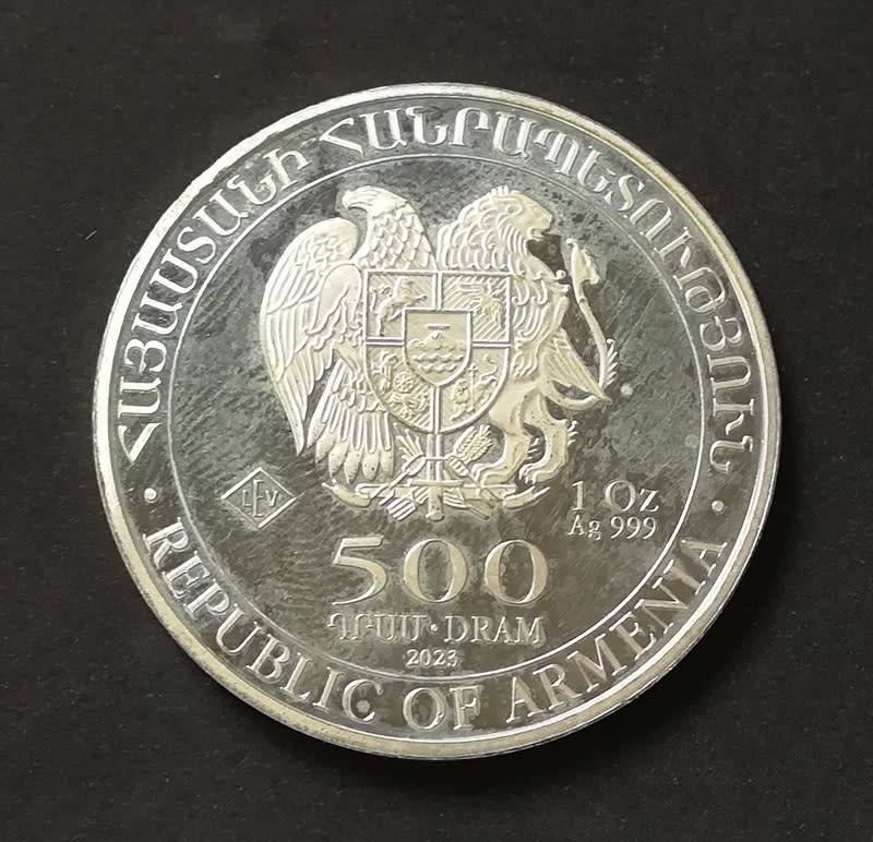 REPUBLIC OF ARMENIA 2023 FINE SILVER 10Z `NOAH`S ARK`