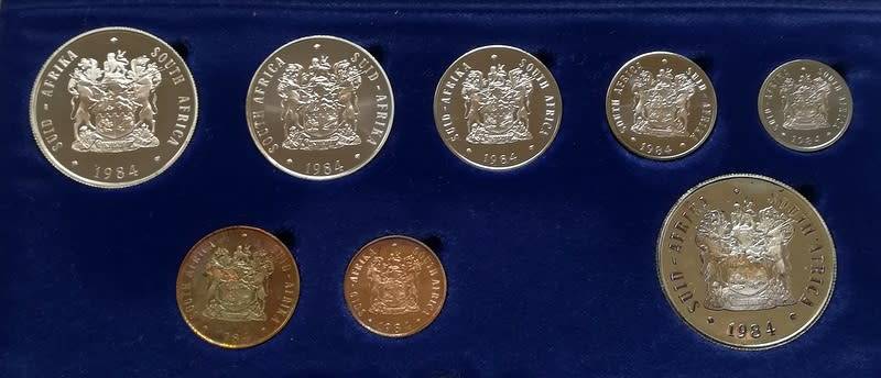 REPUBLIC 1984 S A M SHORT PROOF SET - SILVER RAND