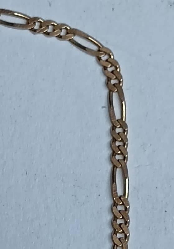 9CT GOLD CHAIN BRACELET 1 GRAMS 170MM