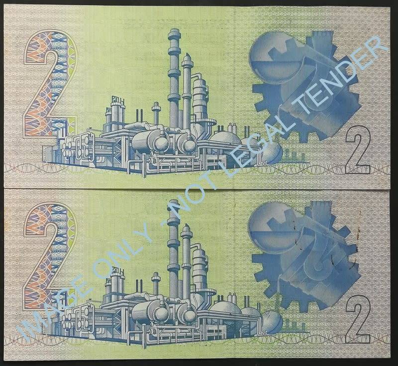 C L STALS 2 RAND 1ST ISSUE (2 NOTES SEQUENCE)