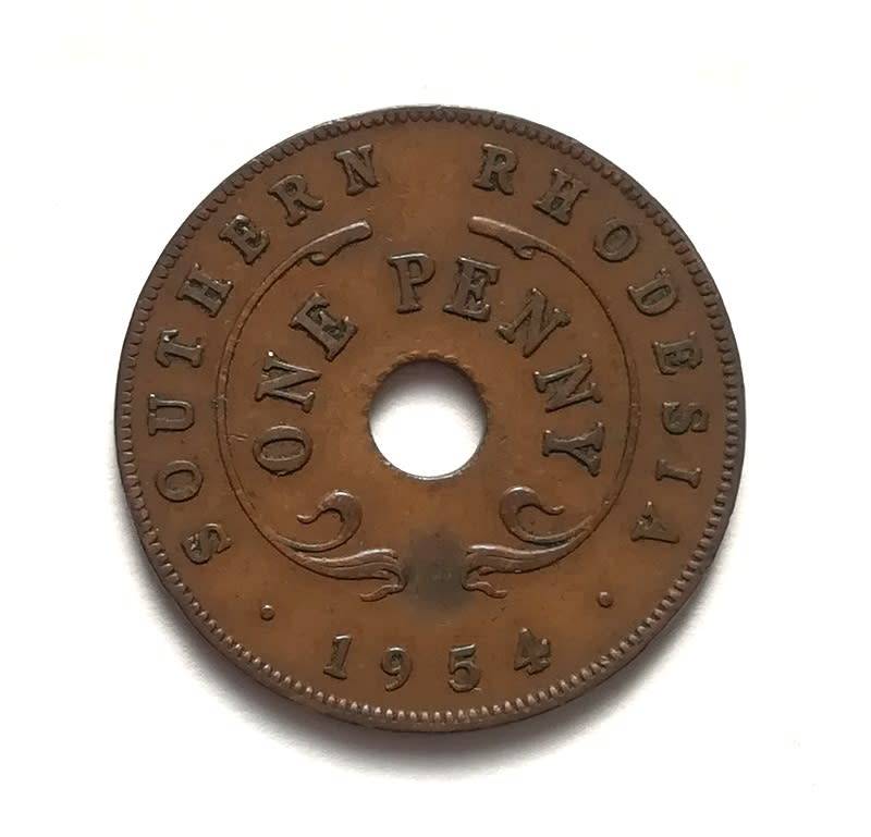 SOUTHERN RHODESIA 1954 PENNY