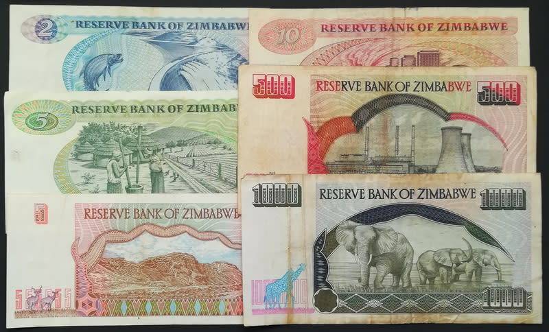 ZIMBABWE MIXED LOT (6 NOTES)