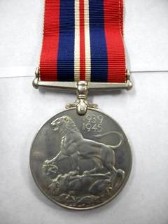 GENERAL SERVICE MEDAL 1939-1945 UNINSCRIBED WITH RIBBON