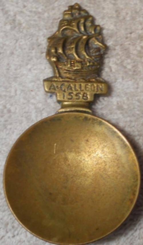 Galleon topped tea caddy spoon