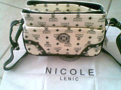 ~~~NICOLE LENIC~~~STUNNING HANDBAG - BEIGE/BLK