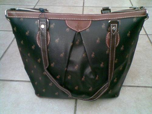 SPECIAL..ORIGINAL POLO HANDBAG-BLACK/BROWN