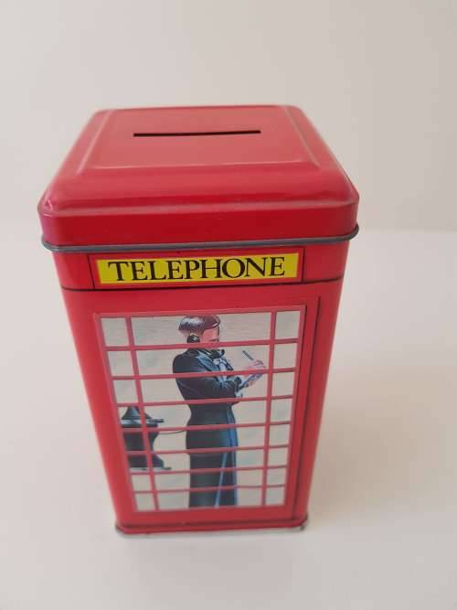 Telephone Kiosk Money Box Tin made in Scotland