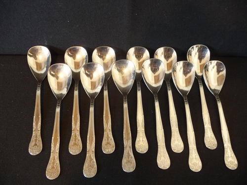 Set of Twelve Stainless Steel Teaspoons
