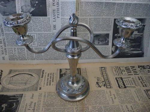 Vintage Silver Plate 2 Candle Holder