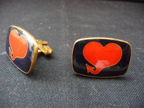 Vintage Cufflinks with Hearts