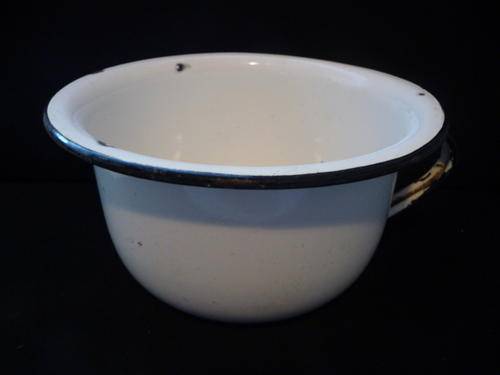 Vintage Enamel Chamber Pot