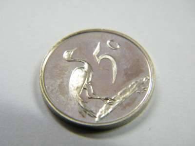 1976 South Africa five cent as per photo