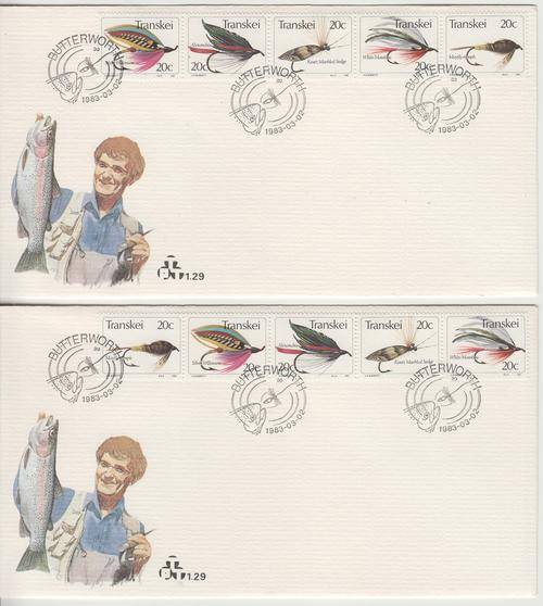 Lot of 12 different Transkei Fly Fishing Covers - as per photo