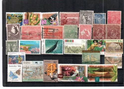 Lot of 28 better Australian Stamps