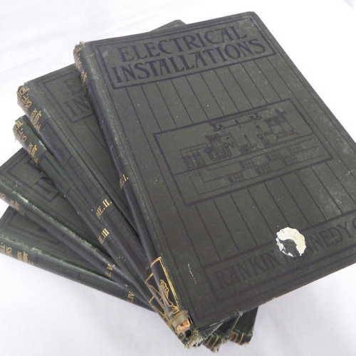 Lot of 5 Electrical Installations by Rankin Kennedy books - Vol.1-5  - Some damage