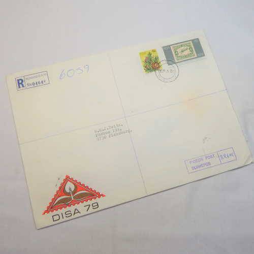 Pigeon post Disa 79 cover with pigeon gram