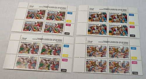 Easter stamps - 11th set SACC 294 - SACC 297 control blocks of 4