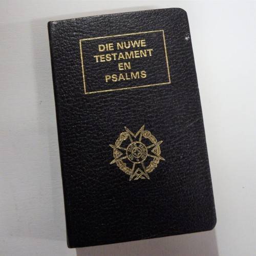 SADF Funds for Chaplain services pocket Bible of Captain S. Du Toit