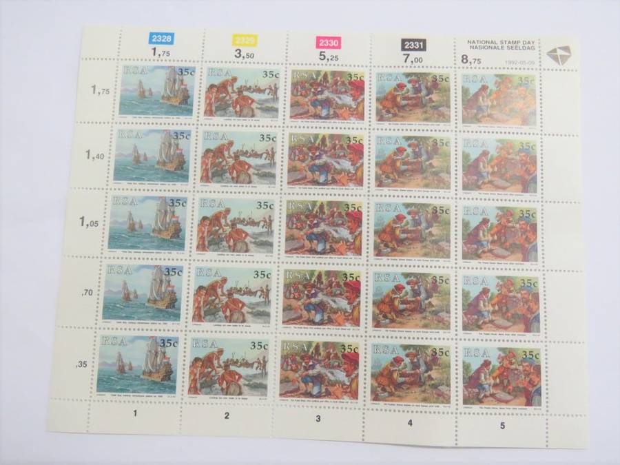 SACC 762-766 full page - National stamp day