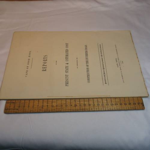 1856 Cape of Good Hope reports on the present state and estimated cost of the Zuurberg road