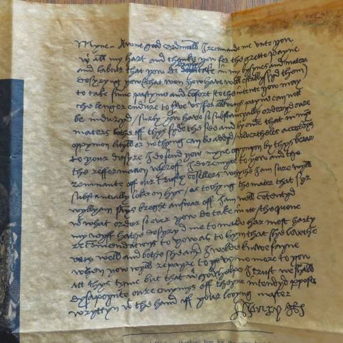 Translation of letter to Cardinal Wolsey from King Henry VIII 1518 - No.303 Authentic replica