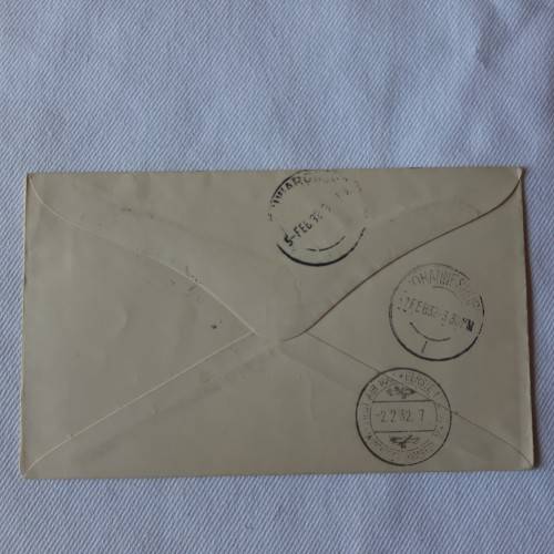 Airmail cover from Pietersburg to Otjiwarongo, SWA - 30 January 1932 - With 4d Suid-Afrika stamp