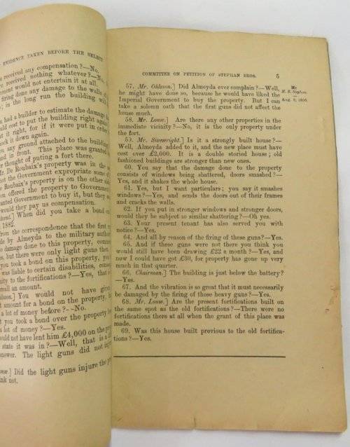 Cape of Good Hope report of the select committee on the petition of Stephan Bros. - 1890