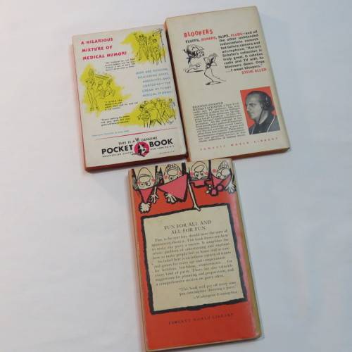 Lot of 3 vintage joke books loose covers etc
