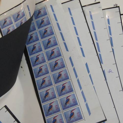 South Africa Natal Kingfisher stamp with double perforation on sheet edge