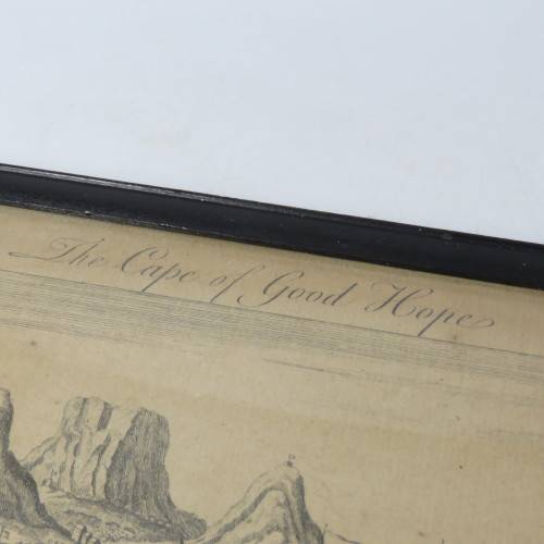 London Mag 1754 copper engraving etching of the Cape of Good Hope - framed