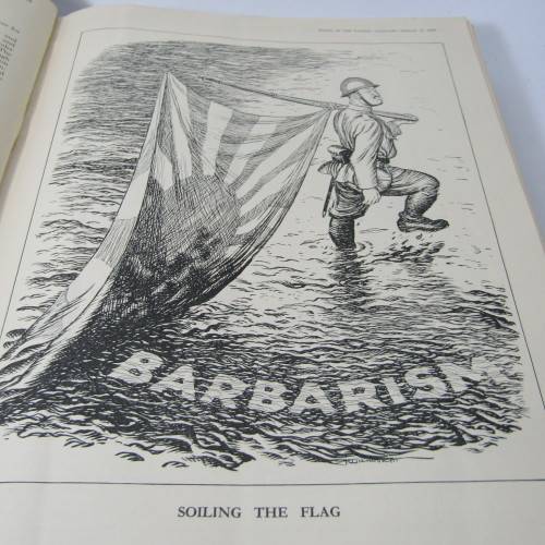 1939 Bound volume of Punch magazine - Jan to June and Jul to Dec - some damage