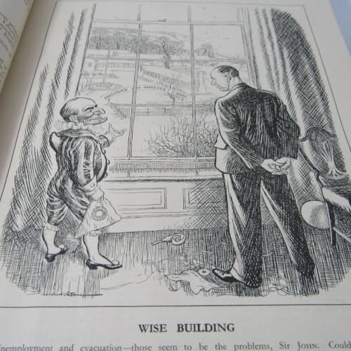 1939 Bound volume of Punch magazine - Jan to June and Jul to Dec - some damage