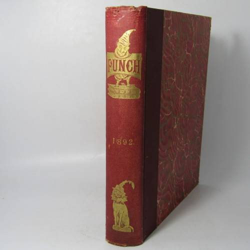 1892 Bound volume of Punch magazine - some damage