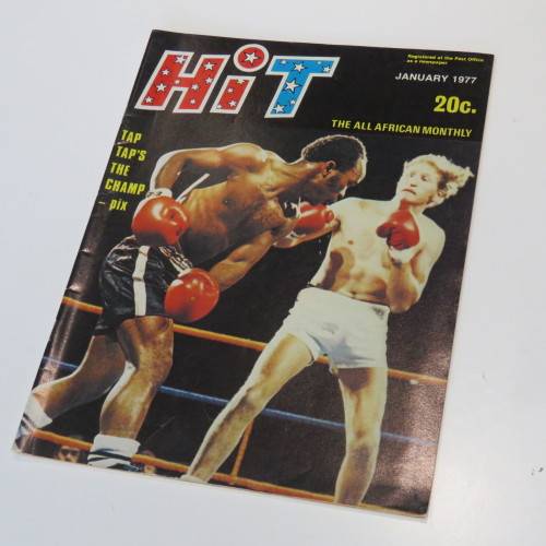 Hit Magazine - January 1977 - Boxing - Tap Tap Makhathini - Gerrie Coetzee