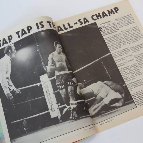 Hit Magazine - January 1977 - Boxing - Tap Tap Makhathini - Gerrie Coetzee